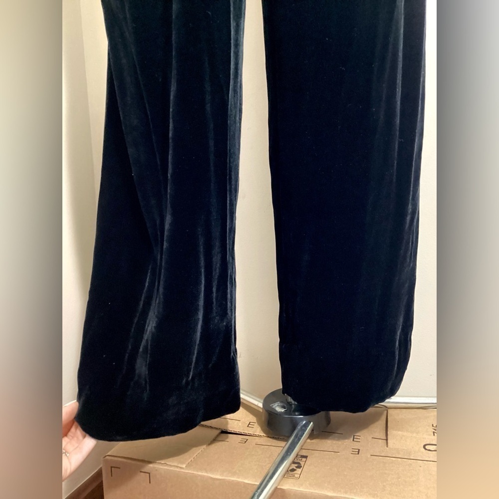Vtg 90s Y2K Silk Blend Velvet Pants Size M Phoebe Buffay - Picture 8 of 13